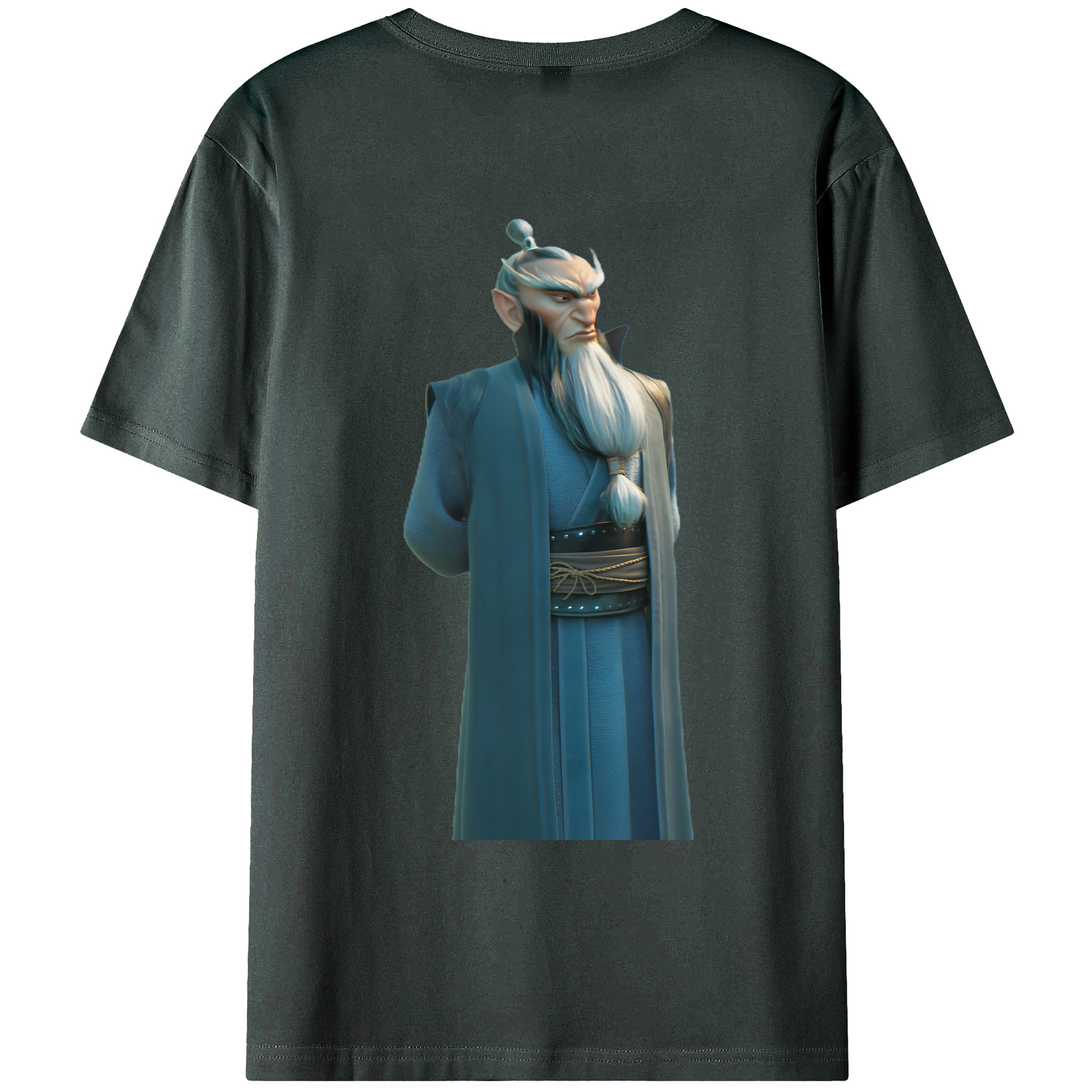 （画像用） Ne Zha 2 ナタ 魔童の大暴れ 綿100％ メンズ半袖Tシャツ（バックプリント） 通気性